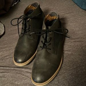 Rye Men’s 9.5 Dress Shoes, Black, Frausen Chukka Boots